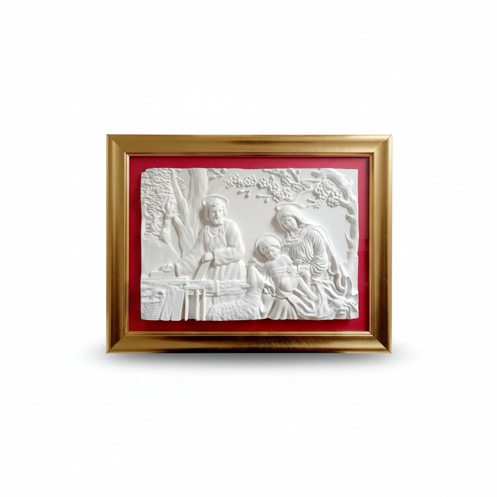 Bas relief de la Sainte Famille