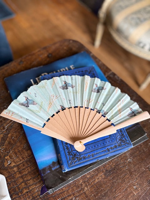 Eventail bois et tissu