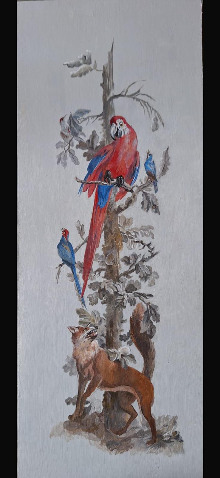 Panneaux peints décors animaliers