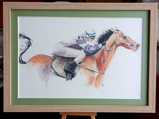 Aquarelle équestre