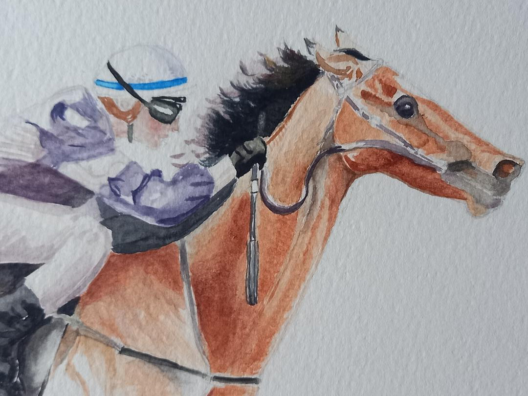 Aquarelle équestre