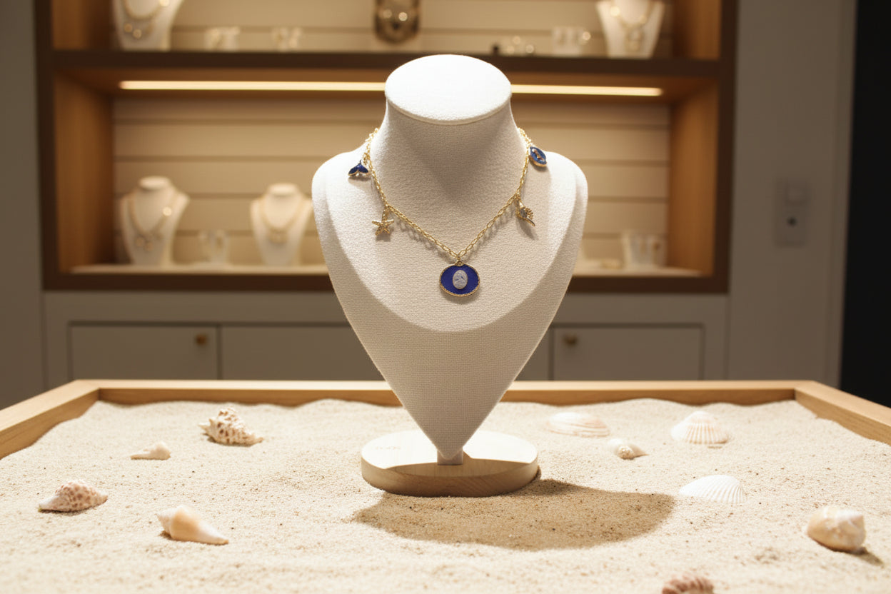 Collier " Maris Stella" Bleu de majesté