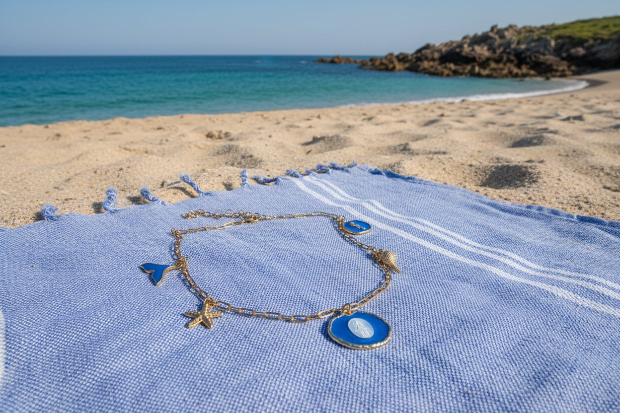 Collier " Maris Stella" Bleu de majesté