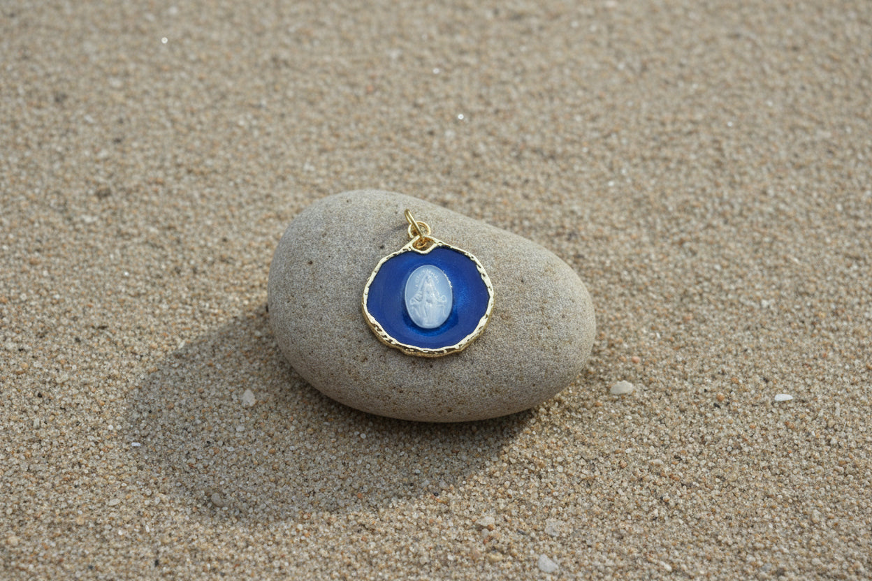 Collier " Maris Stella" Bleu de majesté