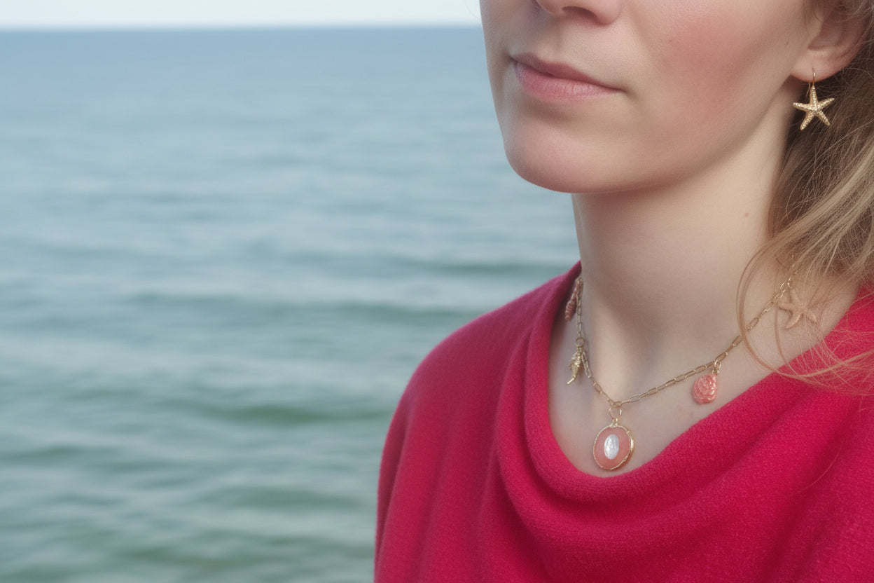 Collier " Maris Stella" corail