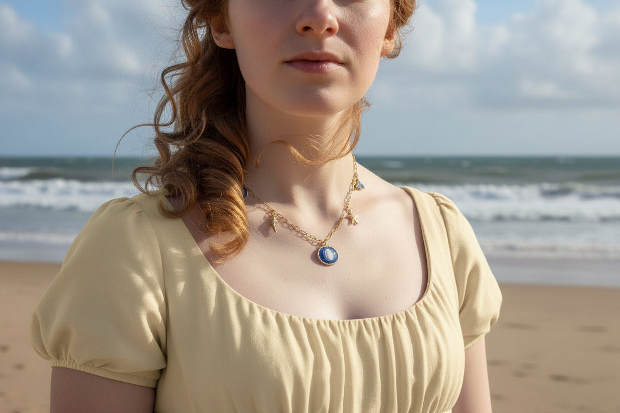 Collier " Maris Stella" Bleu de majesté