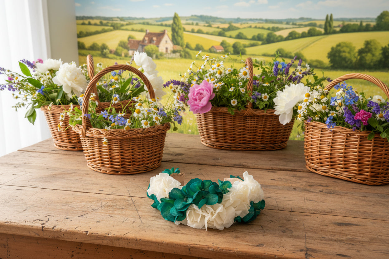 Serre-tête fleurs séchées aux couleurs personnalisables